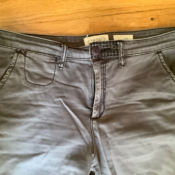 Chino by Anthropologie Gray Crop Cotton Slim Pants Size 29 - Picture 3 of 9